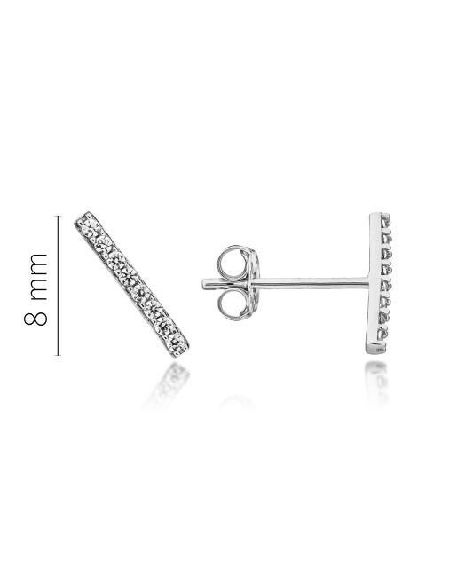 Balto aukso auskarai su cirkoniais