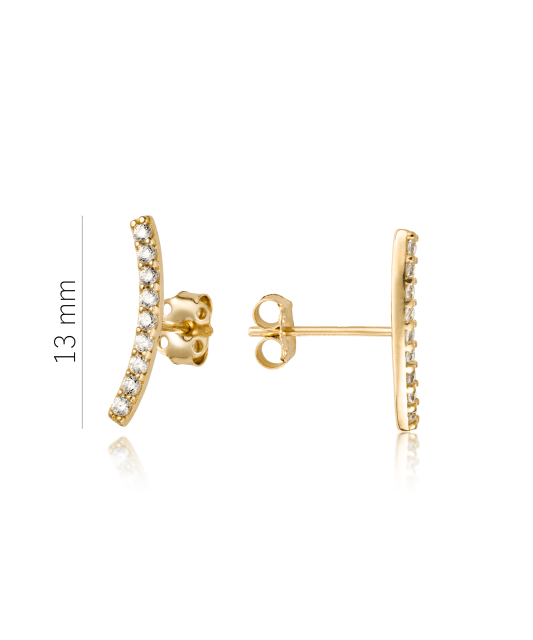 Geltono aukso auskarai su cirkoniais