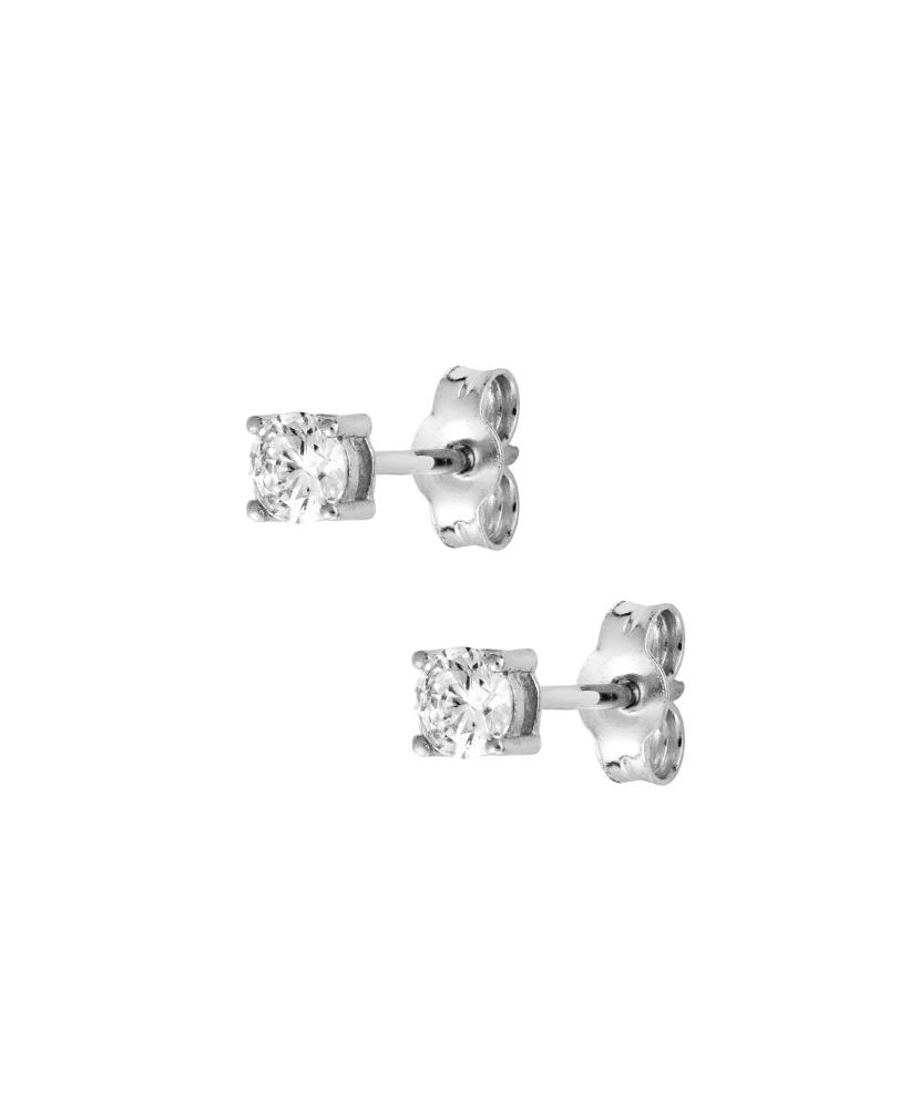 Balto aukso auskarai su cirkoniais