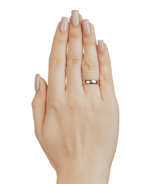 Auksinis vestuvinis žiedas su deimantu 5mm su komfortu