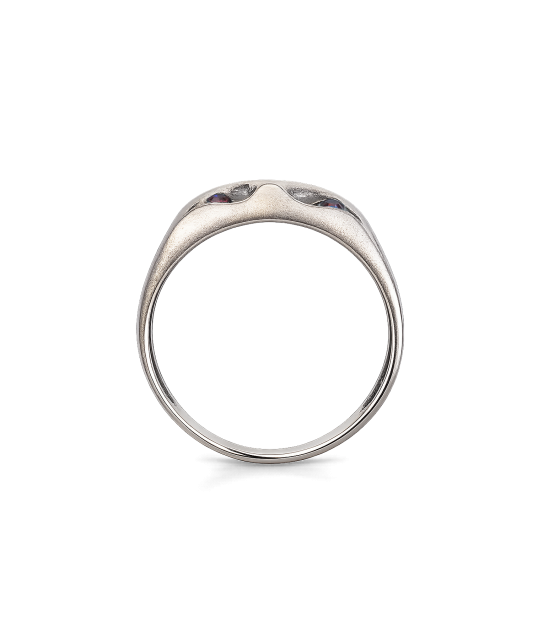 Sidabrinis žiedas su kristalais