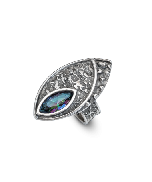 Sidabrinis žiedas su topazu