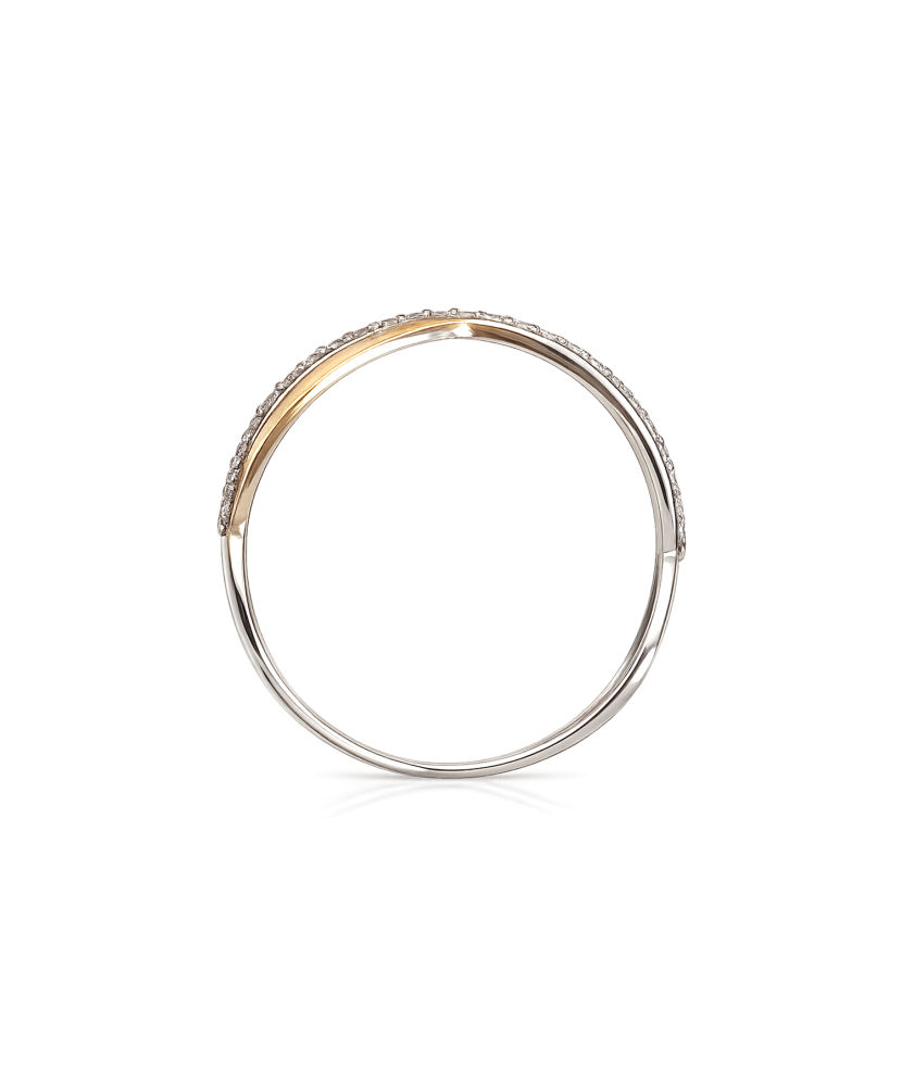 Sidabrinis žiedas dengtas auksu su cirkoniais