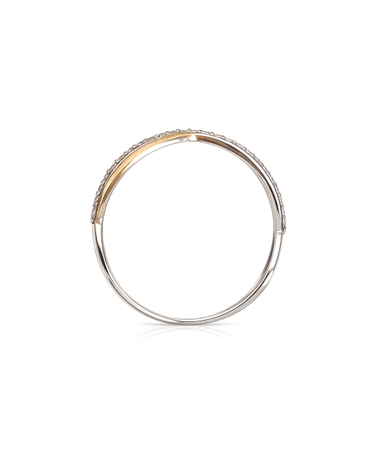 Sidabrinis žiedas dengtas auksu su cirkoniais