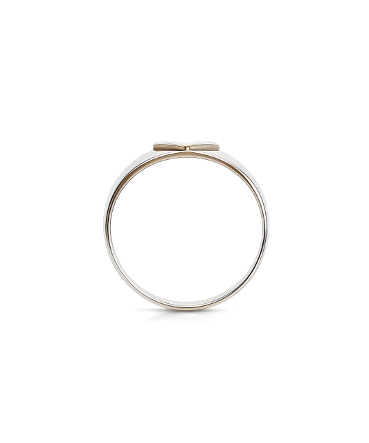 Sidabrinis žiedas dengtas auksu