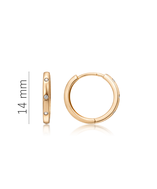 Auksiniai auskarai su cirkoniais