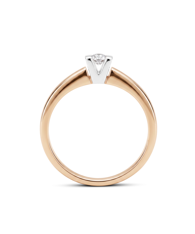 Auksinis žiedas su briliantu 0,146ct  - Goldinga