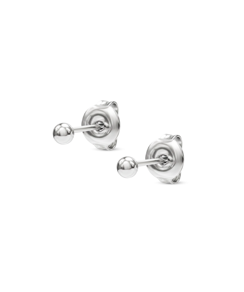 Sidabriniai auskarai "Burbuliukai" 3mm