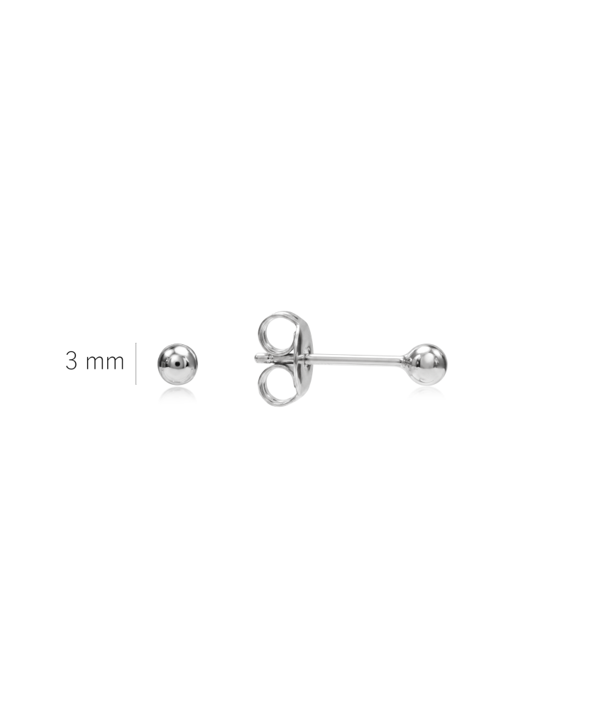 Sidabriniai auskarai "Burbuliukai" 3mm