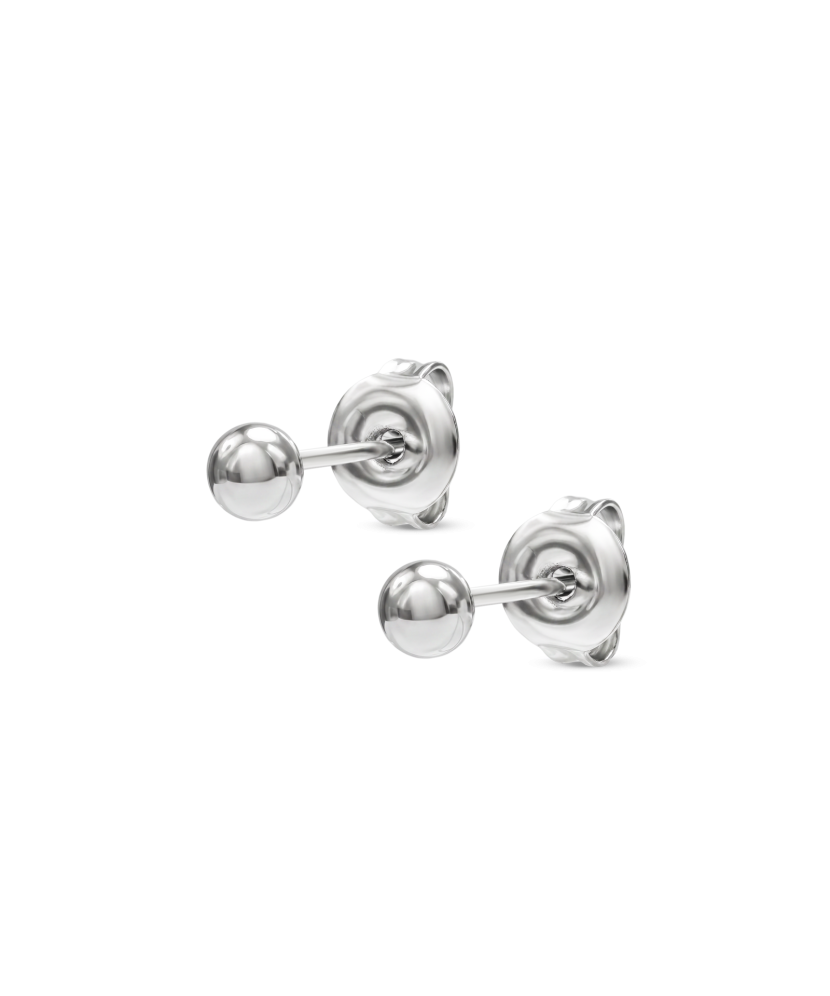 Sidabriniai auskarai "Burbuliukai" 4mm