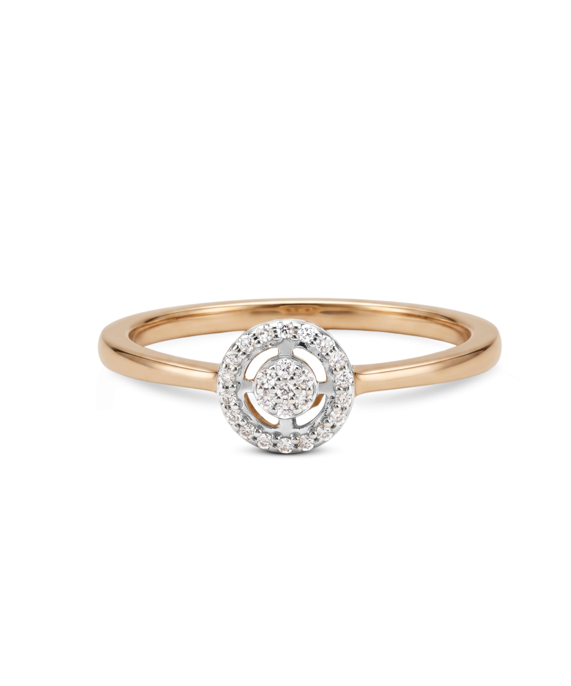 Auksinis žiedas su deimantais