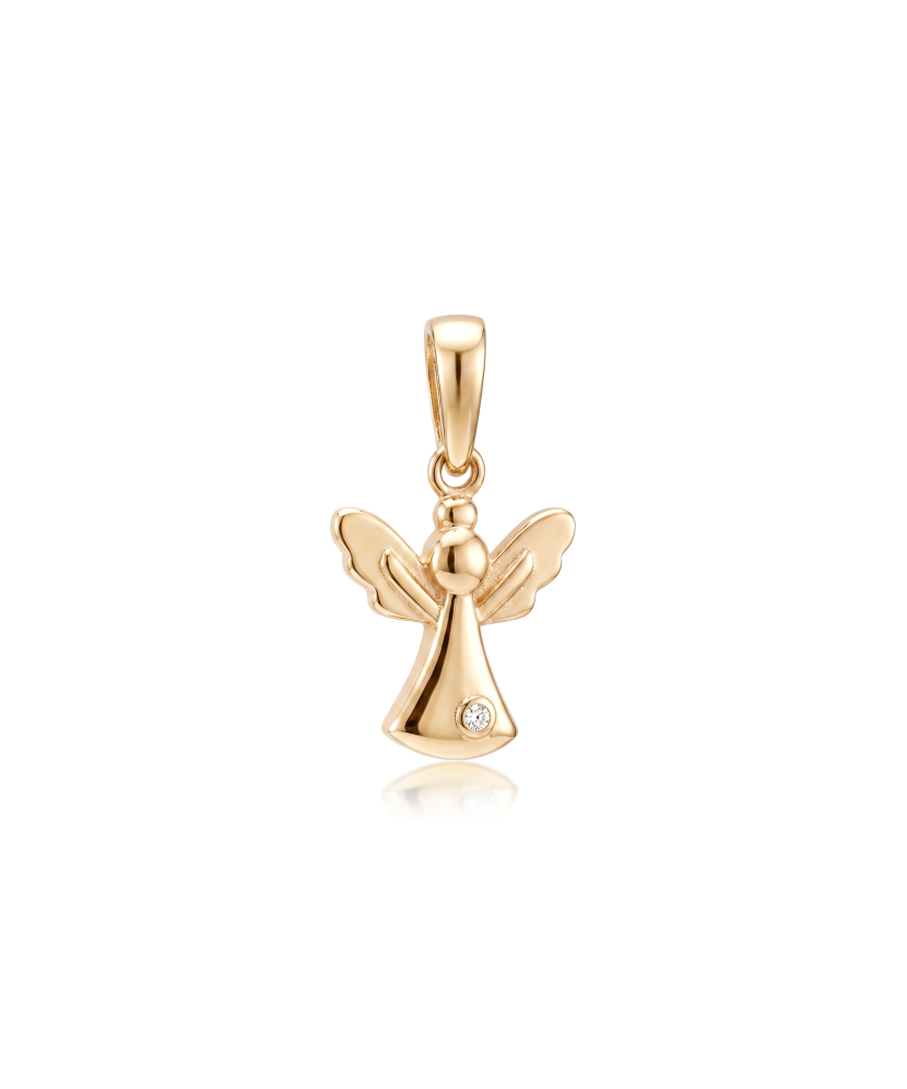 Auksinis pakabukas su cirkoniu "Angelas"