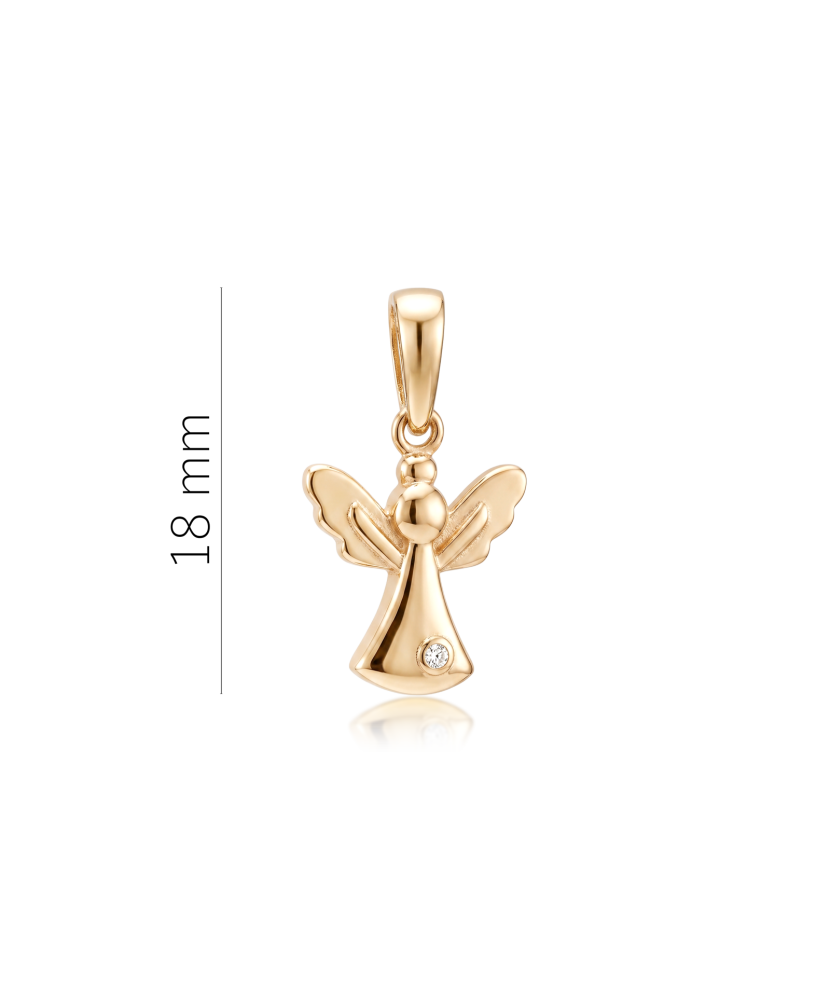 Auksinis pakabukas su cirkoniu "Angelas"