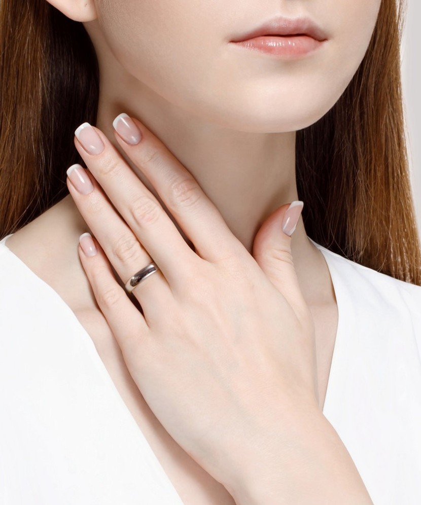 Sidabrinis vestuvinis žiedas - Sidabriniai žiedai - Goldinga