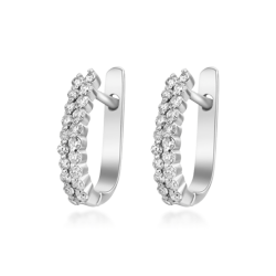 Sidabriniai auskarai su brangakmeniais