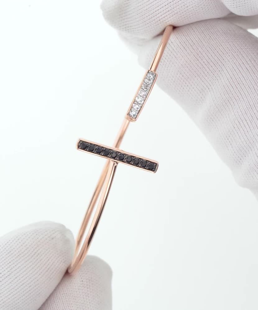 Auksinė apyrankė su safyrais - Auksinės apyrankės - Goldinga