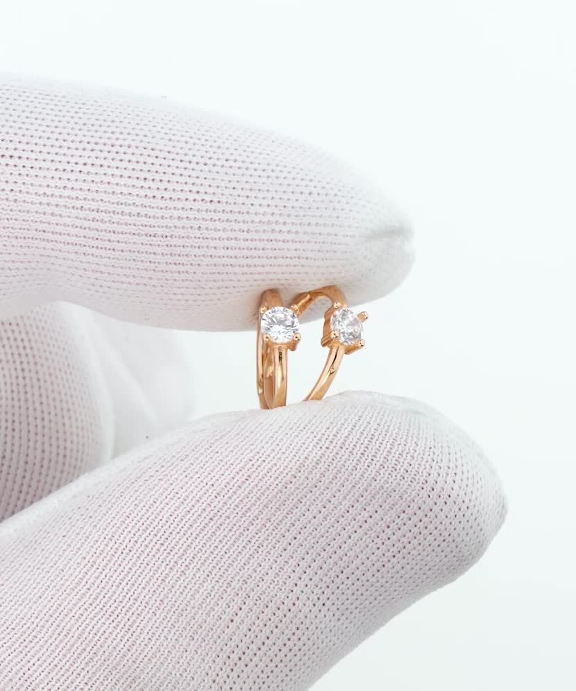 Auksiniai auskarai su cirkoniais