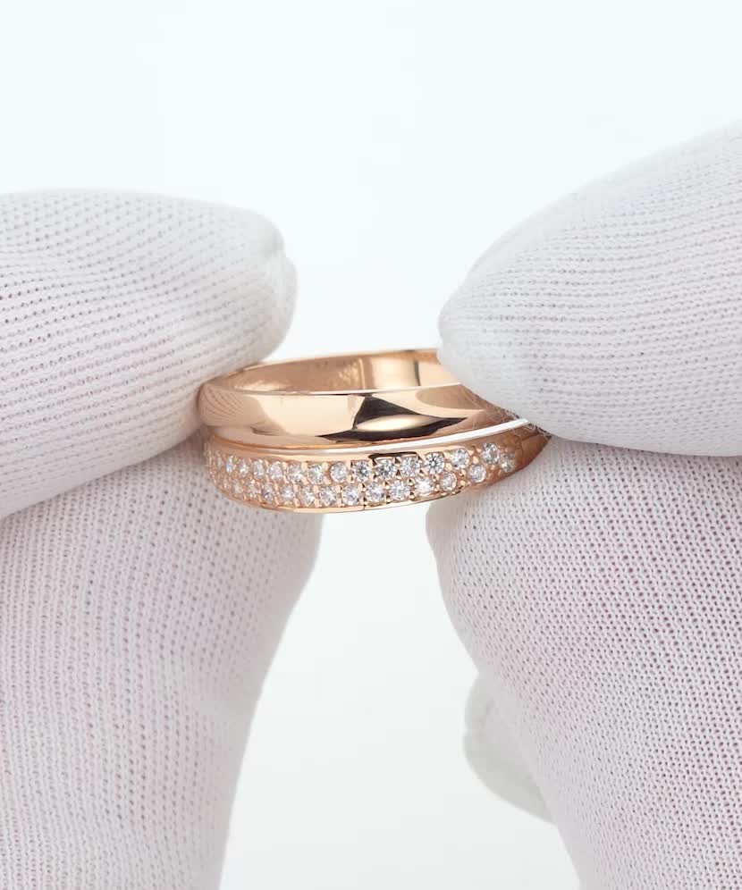 Auksinis žiedas su cirkoniais