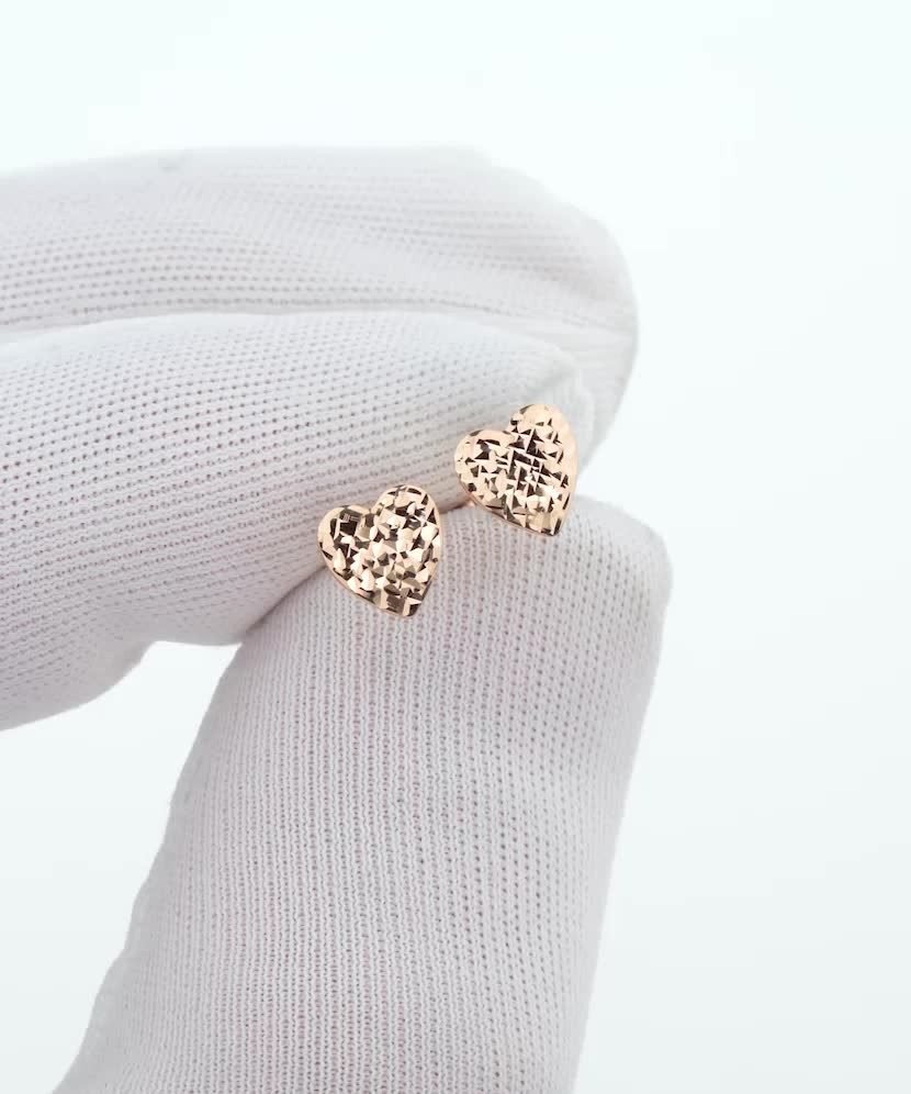 Auksiniai auskarai "Širdelė" - Auksiniai auskarai - Goldinga