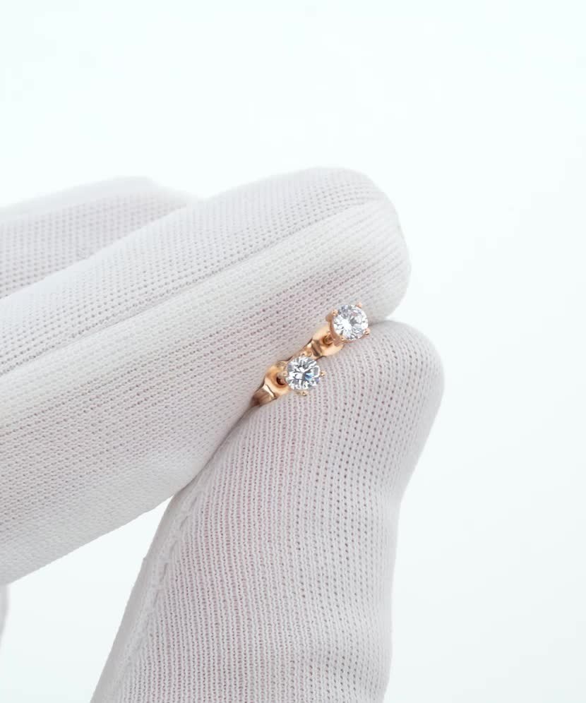 Auksiniai auskarai su cirkoniais - Auksiniai auskarai - Goldinga