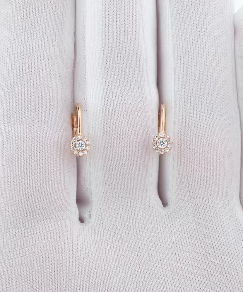 Auksiniai auskarai su cirkoniais - Auksiniai auskarai - Goldinga