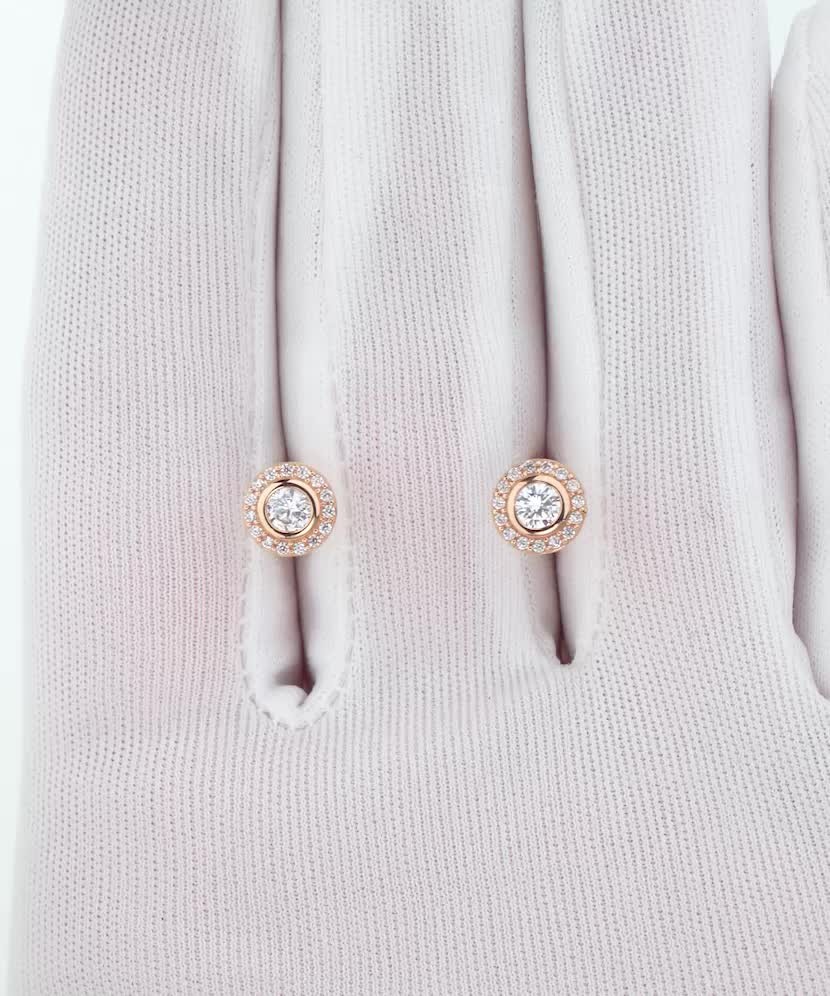 Auksiniai auskarai su cirkoniais - Auksiniai auskarai - Goldinga