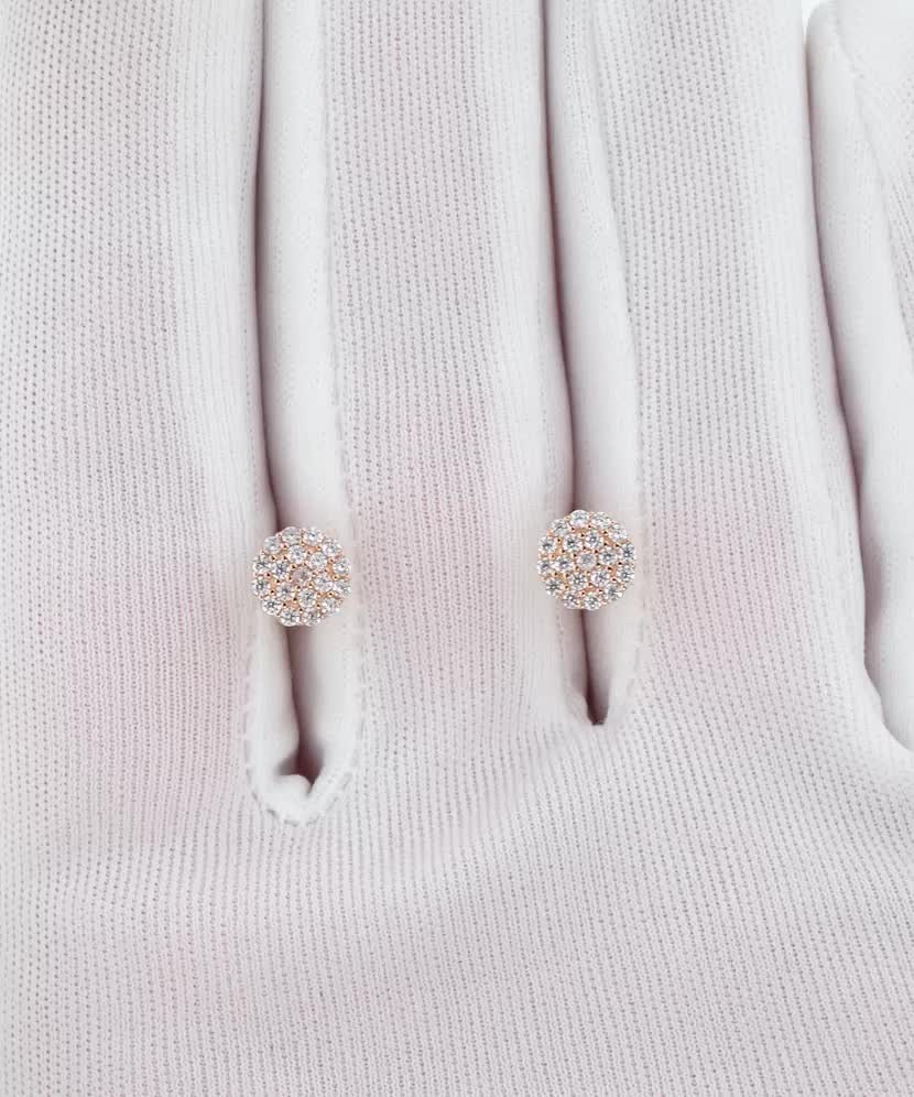 Auksiniai auskarai su cirkoniais - Auksiniai auskarai - Goldinga