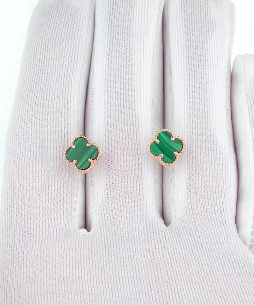 Auksiniai auskarai su emale - Auksiniai auskarai - Goldinga