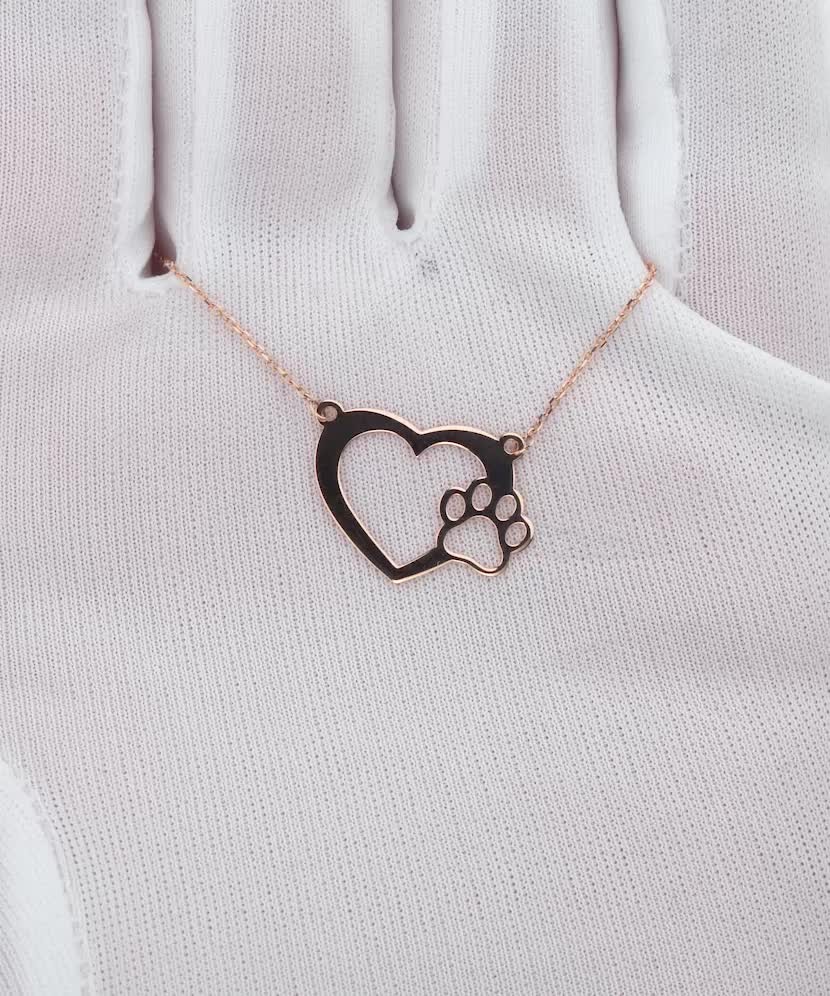 Auksinė grandinėlė su pakabuku "Pėdutė" - Auksinės grandinėlės su pakabukais - Goldinga