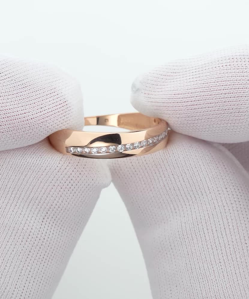 Auksinis žiedas su cirkoniais