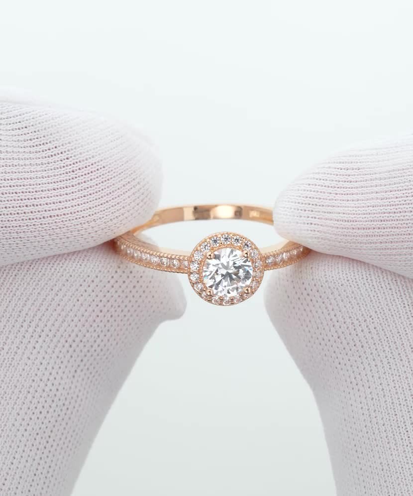 Auksinis žiedas su cirkoniais