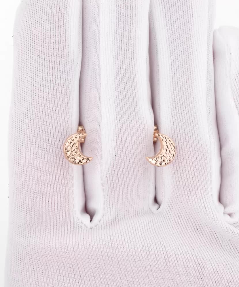 Auksiniai auskarai "Mėnulis"