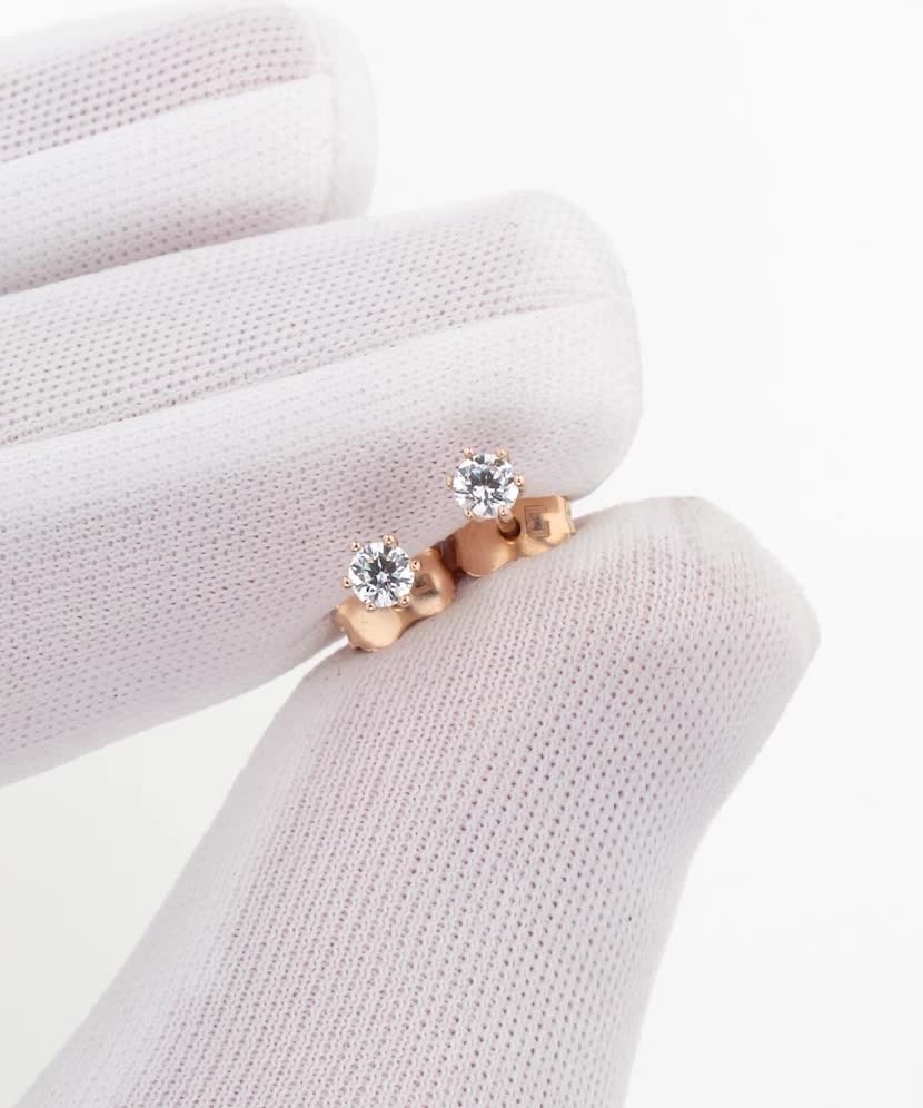 Auksiniai auskarai su cirkoniais