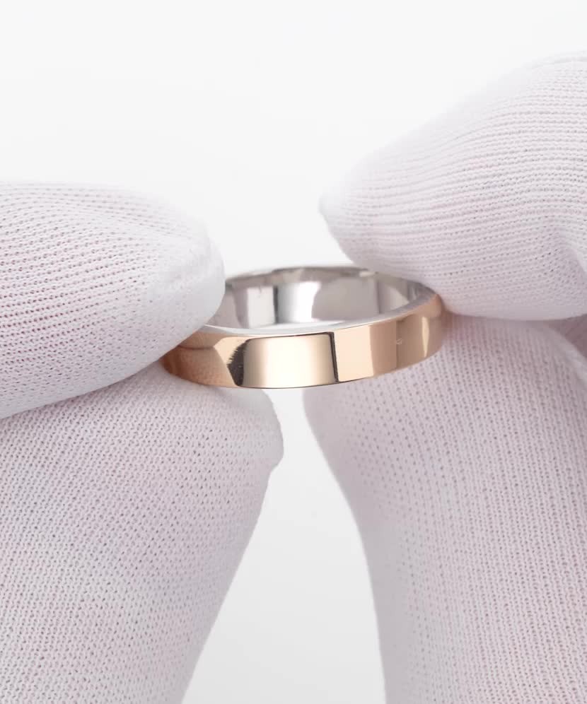 Vestuvinis sidabrinis žiedas su aukso plokštele