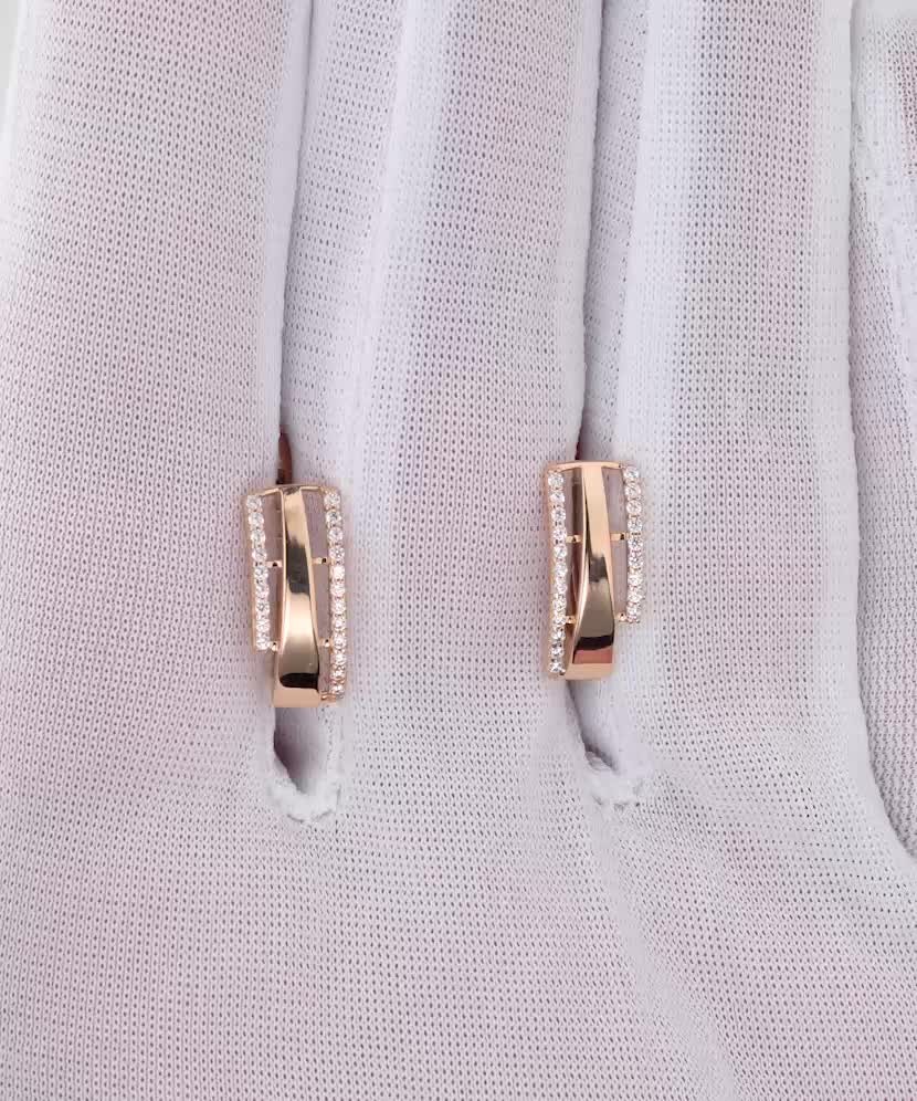 Auksiniai auskarai su cirkoniais