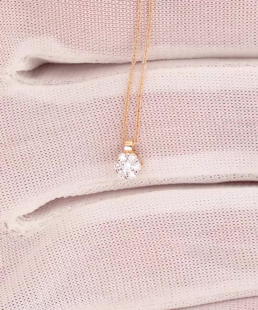 Auksinė Grandinėlė Su deimantiniu Pakabuku