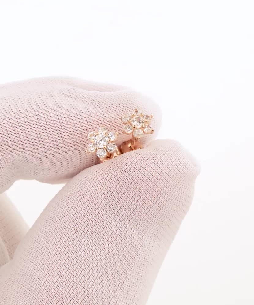 Auksiniai auskarai su cirkoniais