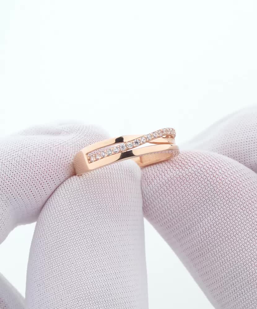 Auksinis žiedas su cirkoniais