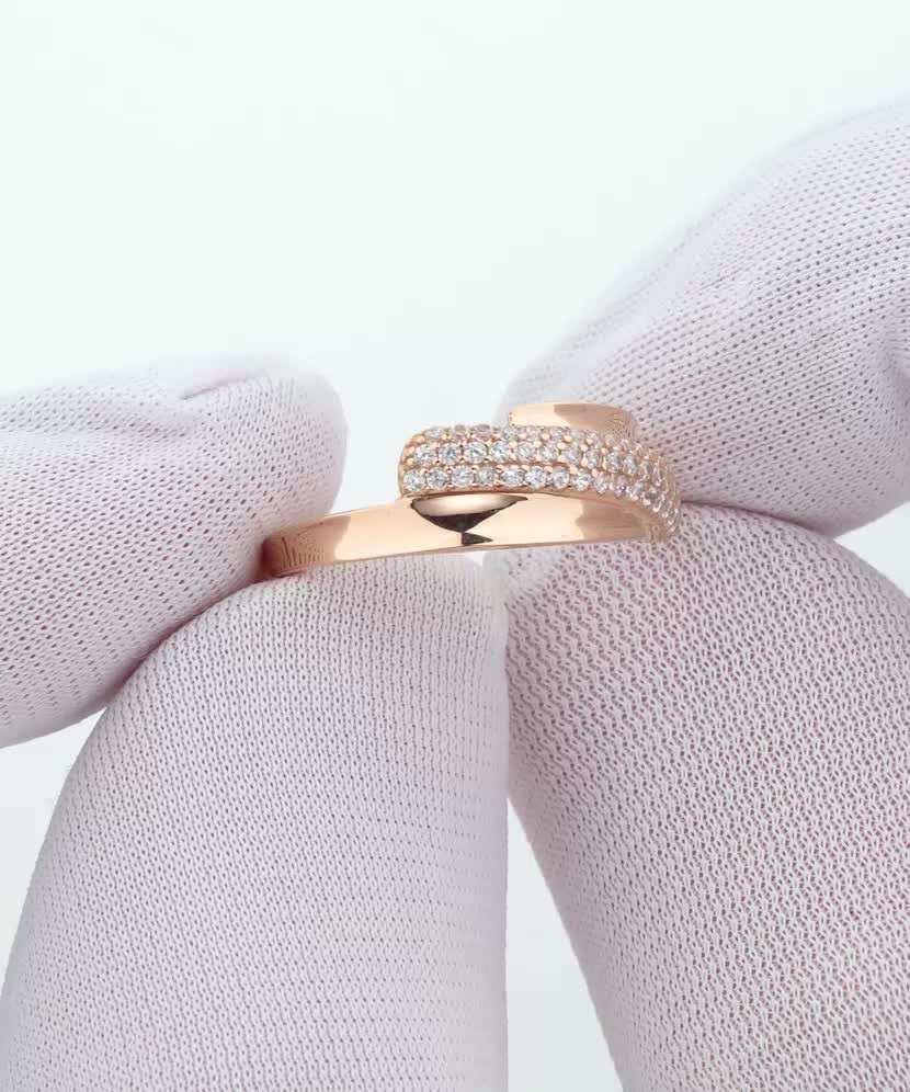 Auksinis žiedas su cirkoniais