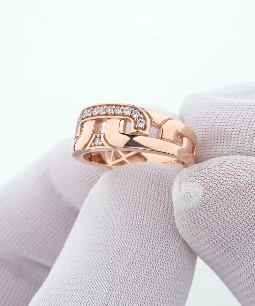 Auksinis žiedas su cirkoniais