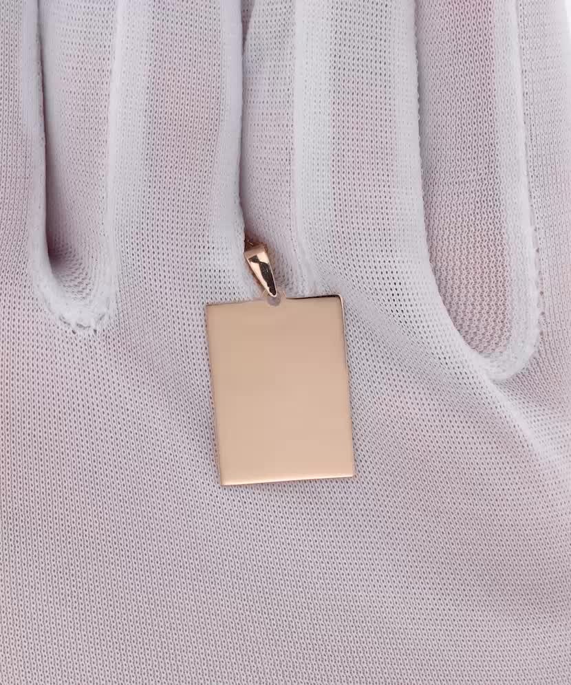 Auksinis pakabukas "Plokštelė"