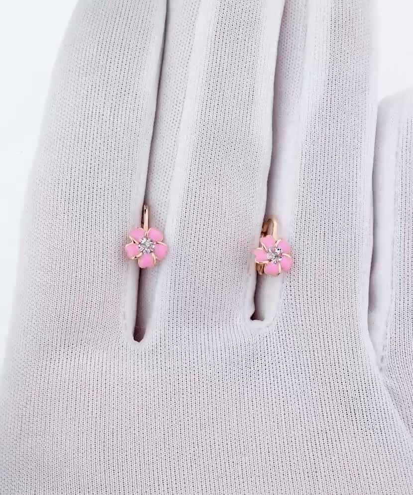 Auksiniai auskarai gėlytės - Auksiniai auskarai - Goldinga