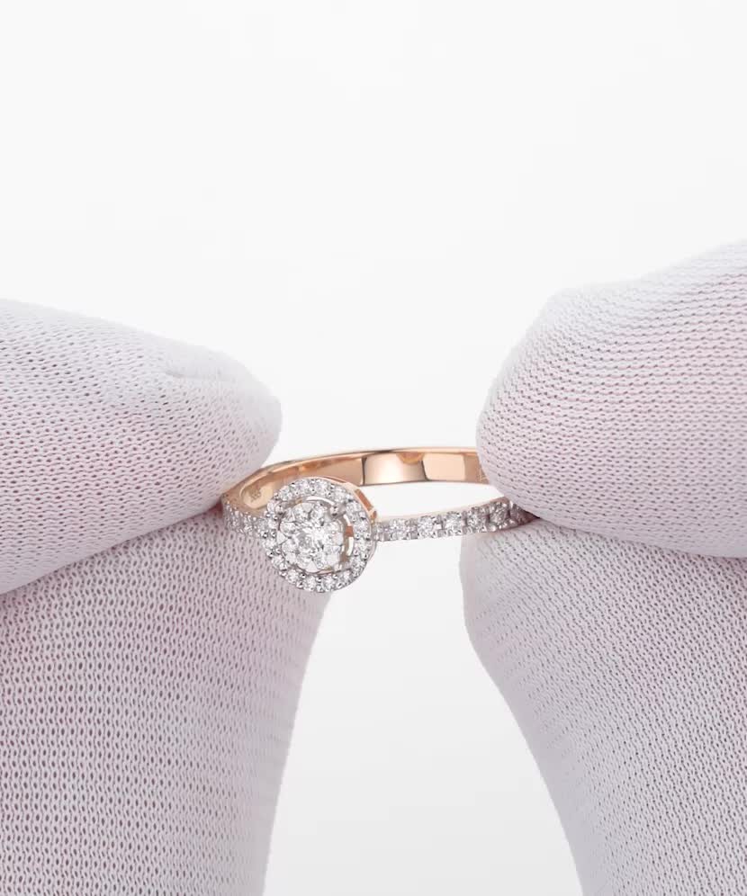 Auksinis žiedas su deimantais