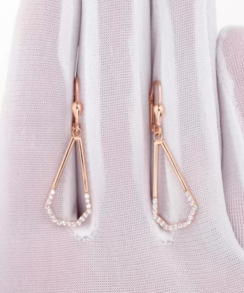 Auksiniai auskarai su cirkoniais