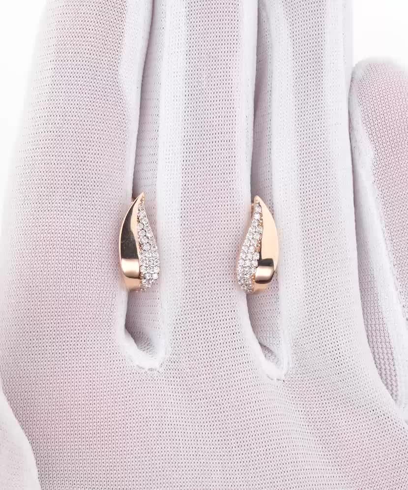 Auksiniai auskarai su cirkoniais