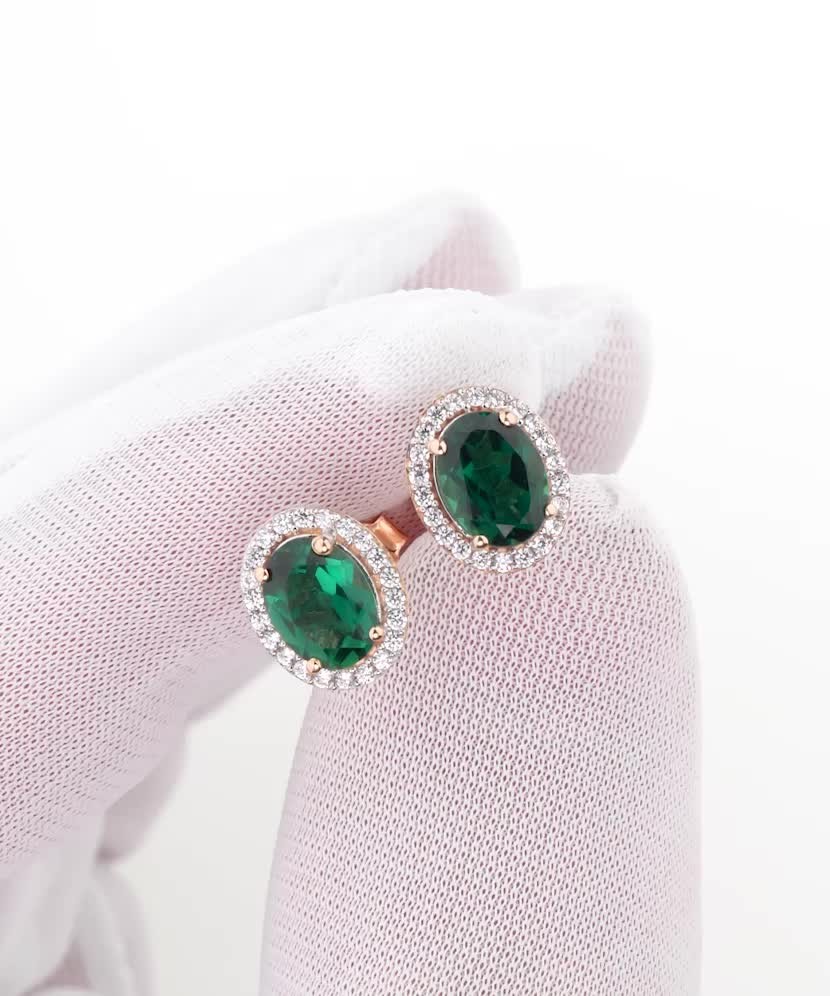 Auksiniai auskarai su cirkoniais