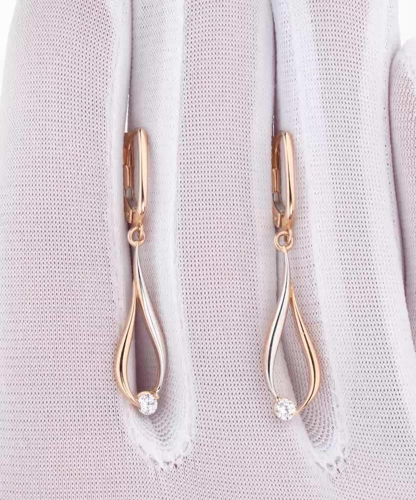 Auksiniai auskarai su cirkoniais