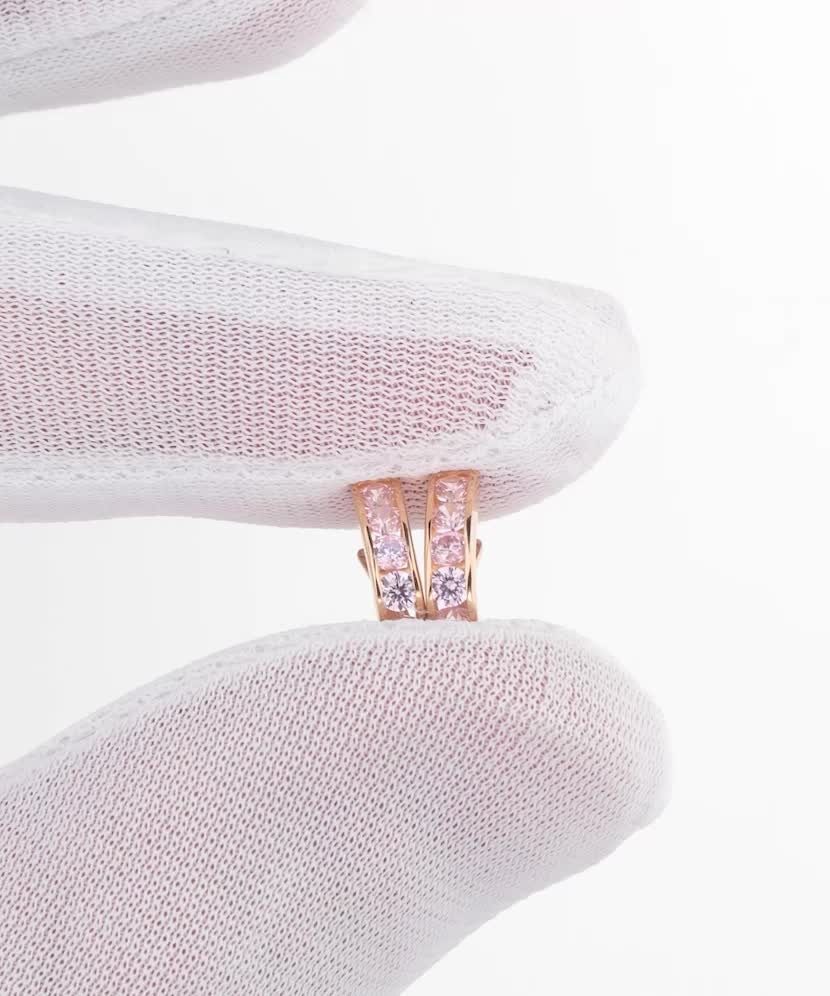 Auksiniai auskarai su cirkoniais