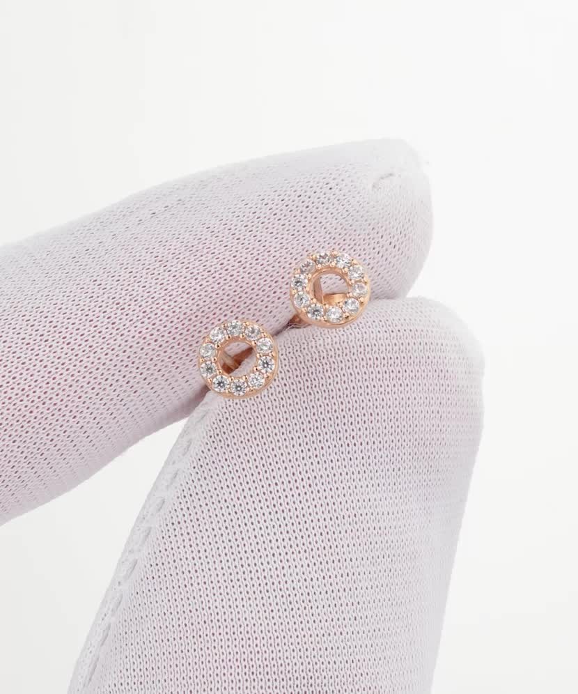 Auksiniai auskarai su cirkoniais