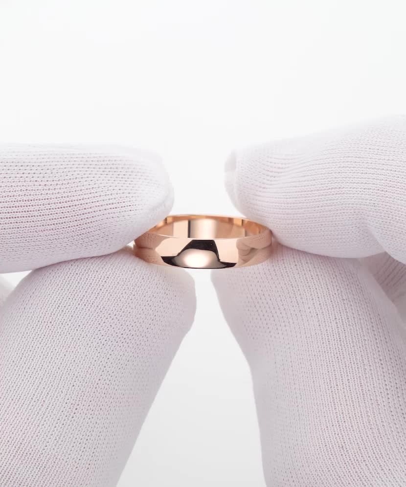 Auksinis vestuvinis žiedas 4mm su komfortu  - Goldinga